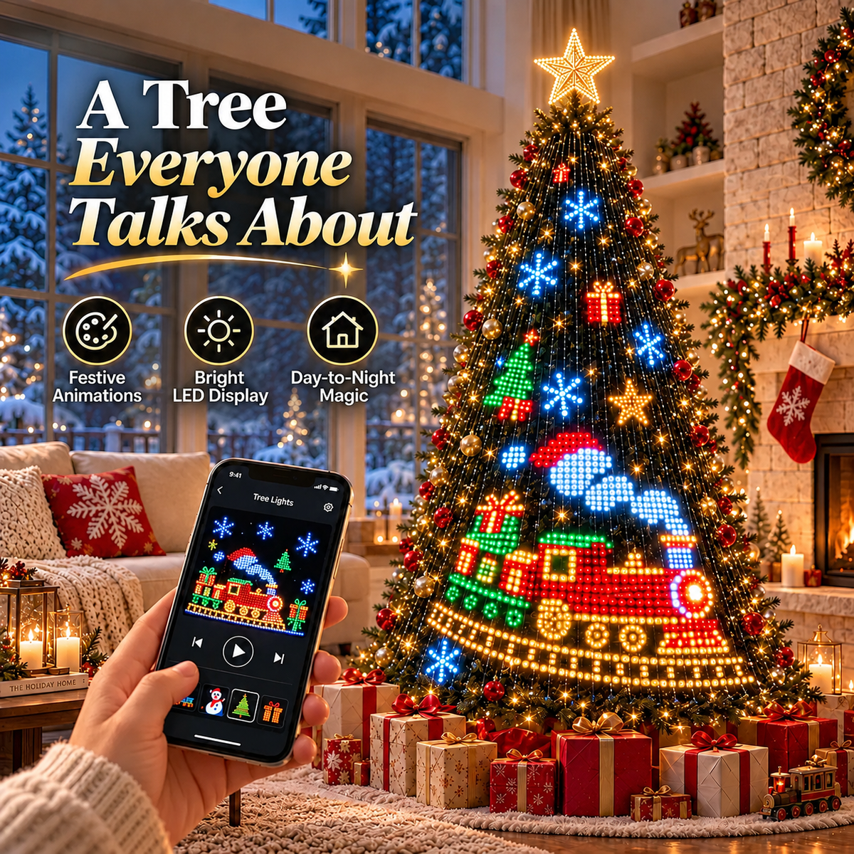 💐💖Smart RGB LED String Lights |🧱 Your Holiday Light Show, Controlled from Your Phone