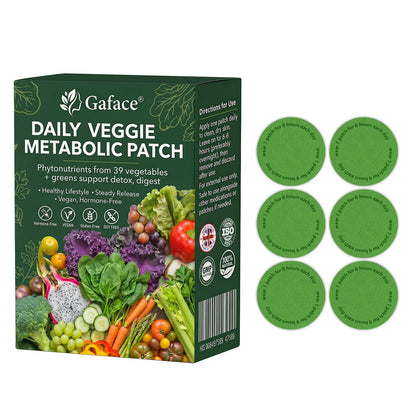 𝐆𝐚𝐟𝐚𝐜𝐞® 𝐃𝐚𝐢𝐥𝐲 𝐕𝐞𝐠𝐞𝐭𝐚𝐛𝐥𝐞 𝐌𝐞𝐭𝐚𝐛𝐨𝐥𝐢𝐜 𝐏𝐚𝐭𝐜𝐡 𝐮𝐬𝐞𝐬 𝐨𝐫𝐠𝐚𝐧𝐢𝐜 𝐯𝐞𝐠𝐞𝐭𝐚𝐛𝐥𝐞 𝐞𝐱𝐭𝐫𝐚𝐜𝐭𝐬 𝐚𝐧𝐝 𝐩𝐡𝐲𝐭𝐨𝐧𝐮𝐭𝐫𝐢𝐞𝐧𝐭𝐬 𝐟𝐫𝐨𝐦 𝟑𝟗 𝐯𝐞𝐠𝐞𝐭𝐚𝐛𝐥𝐞𝐬 + 𝐠𝐫𝐞𝐞𝐧𝐬 𝐭𝐨 𝐬𝐮𝐩𝐩𝐨𝐫𝐭 𝐝𝐞𝐭𝐨𝐱, 𝐝𝐢𝐠𝐞𝐬𝐭𝐢𝐨𝐧 & 𝐦𝐞𝐭𝐚𝐛𝐨𝐥𝐢𝐜 𝐫𝐞𝐬𝐞𝐭, 𝐚𝐧𝐝 𝐛𝐨𝐨𝐬𝐭 𝐞𝐧𝐞𝐫𝐠𝐲 𝐟𝐨𝐫 𝐚𝐥𝐥-𝐝𝐚𝐲 𝐰𝐞𝐥𝐥𝐧𝐞𝐬𝐬.